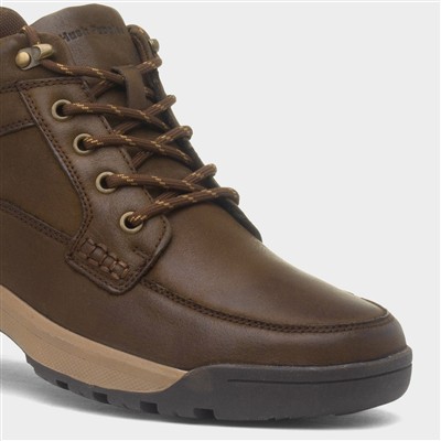 Vernon Mens Brown Leather Boot