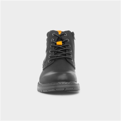 Noah Mens Black Lace Up Ankle Boot