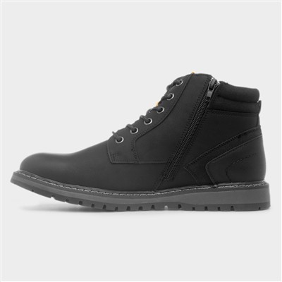 Noah Mens Black Lace Up Ankle Boot