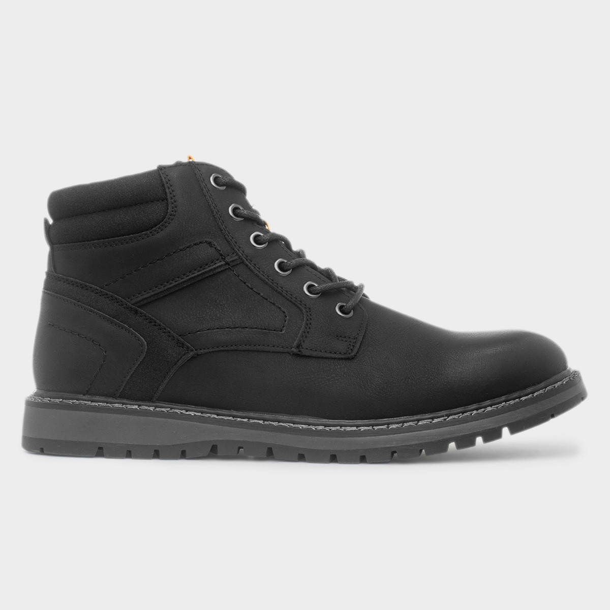 Noah Mens Black Lace Up Ankle Boot