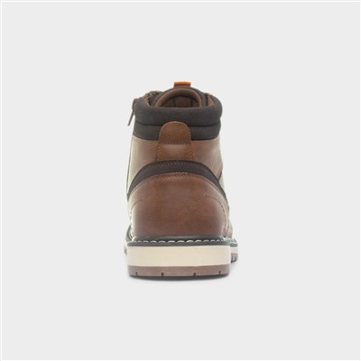 Noah Mens Brown Lace Up Ankle Boot