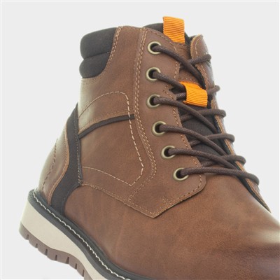 Noah Mens Brown Lace Up Ankle Boot