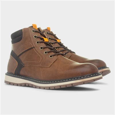 Noah Mens Brown Lace Up Ankle Boot