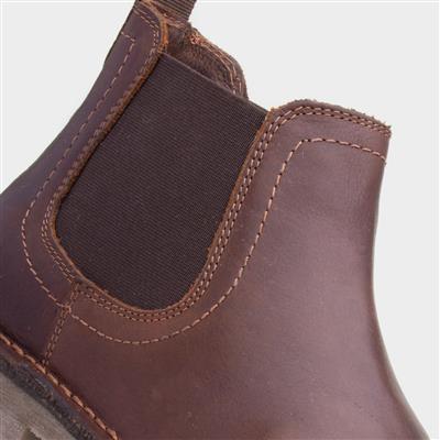 Shaun Mens Brown Leather Boot