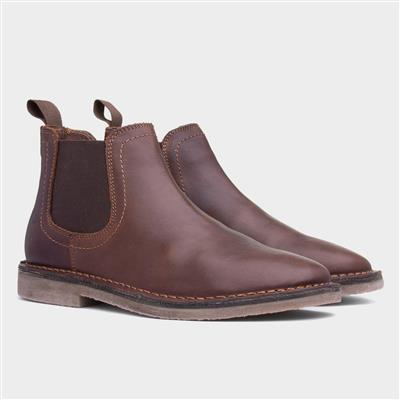 Shaun Mens Brown Leather Boot