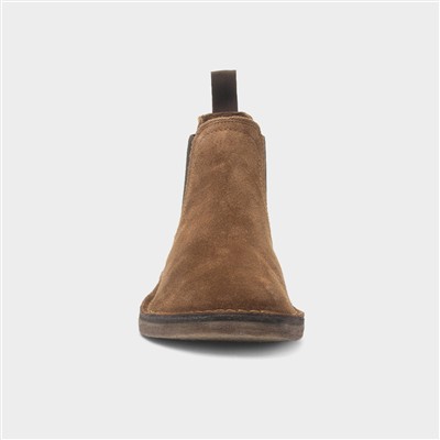Shaun Mens Tan Suede Chelsea Boots