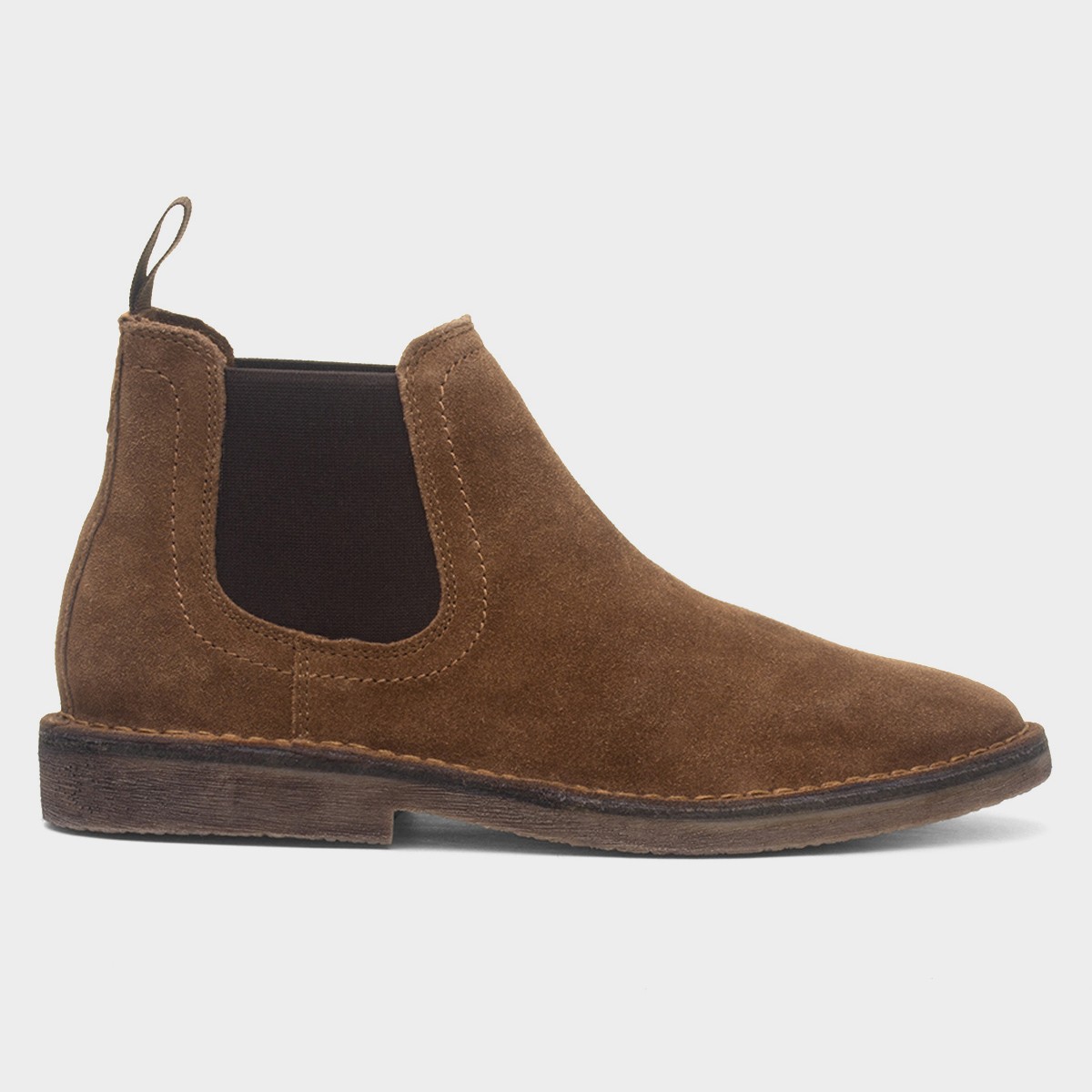 Shaun Mens Tan Suede Chelsea Boots