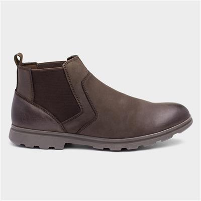 Tyrone Mens Brown Leather Boot