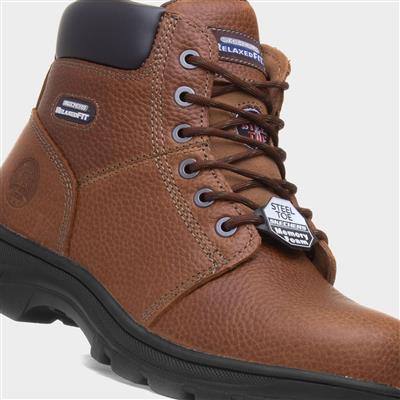 Relaxed Fit Mens Brown Boot
