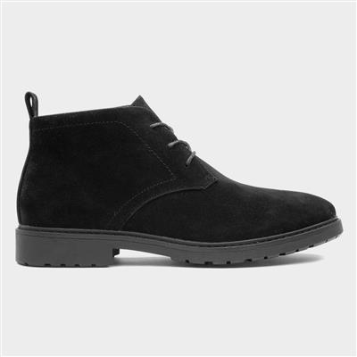 Barker Mens Black Lace Up Desert Boot