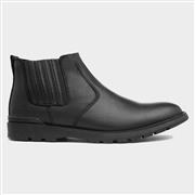 Hush Puppies Gary Mens Black Leather Chelsea Boot (Click For Details)