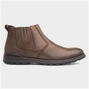 Hush Puppies Gary Mens Brown Leather Chelsea Boots (Click For Details)