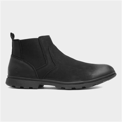 Tyrone Mens Black Leather Boot