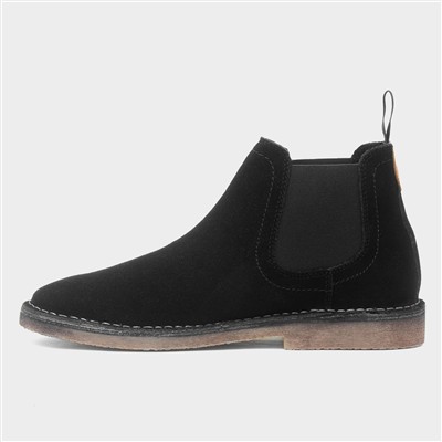 Shaun Mens Black Suede Chelsea Boot
