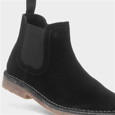 Shaun Mens Black Suede Chelsea Boot
