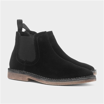 Shaun Mens Black Suede Chelsea Boot