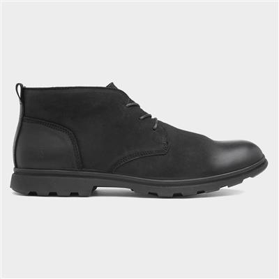 Tyson Mens Black Leather Boot