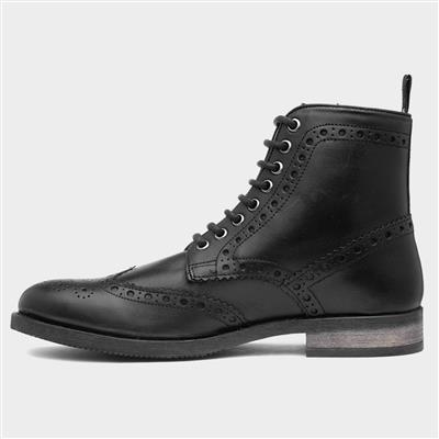 Silver Street Stamford Mens Black Leather Boot-589131 | Shoe Zone