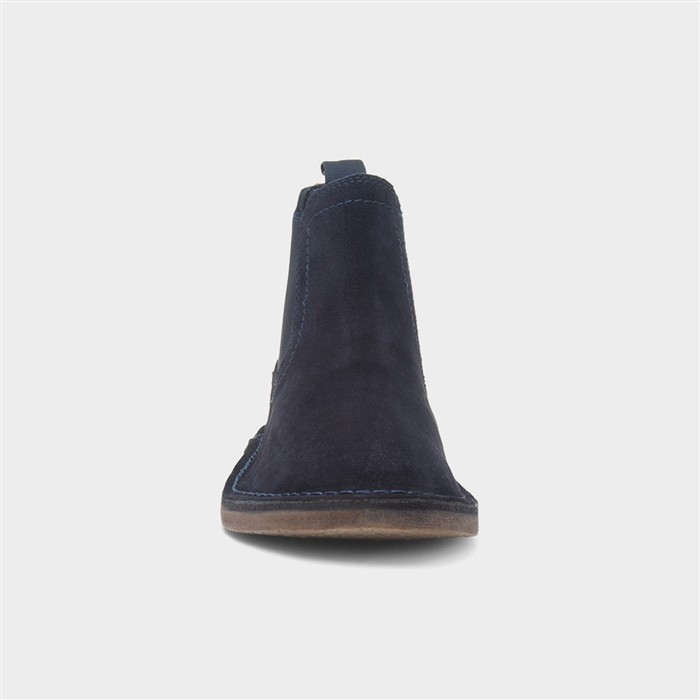 Shaun Mens Navy Suede Chelsea Boot