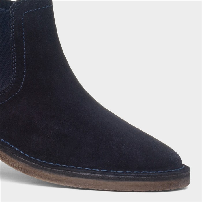 Shaun Mens Navy Suede Chelsea Boot