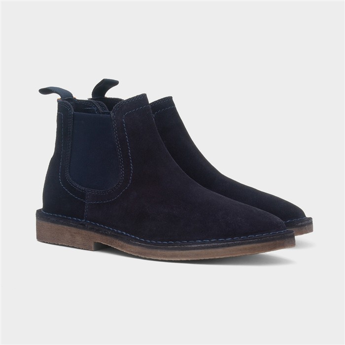 Shaun Mens Navy Suede Chelsea Boot
