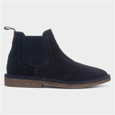 Shaun Mens Navy Suede Chelsea Boot