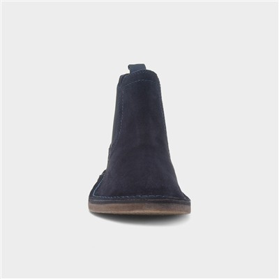 Shaun Mens Navy Suede Chelsea Boot