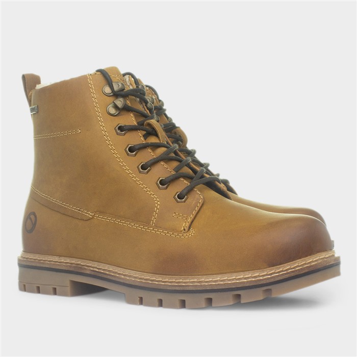 Clanfield Mens Tan Leather Ankle Boot