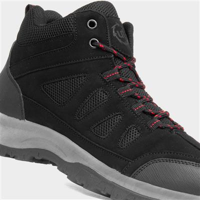 Mens Black Hiker Boot