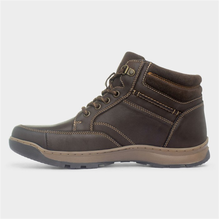 Grover Mens Brown Lace Up Boot