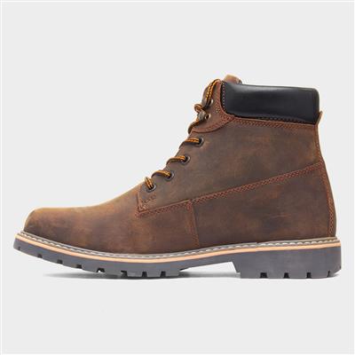 Pitchcombe Mens Brown Leather Ankle Boot