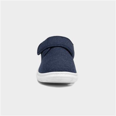 Mens Navy Easy Fasten Canvas