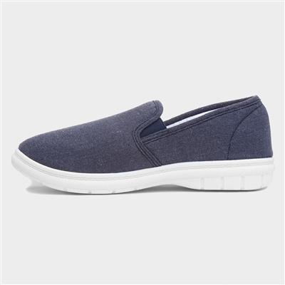 Mens Navy Twin Gusset Canvas