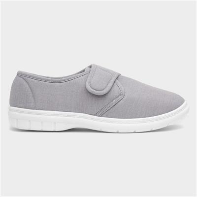 Broderick Mens Light Grey Canvas Shoe