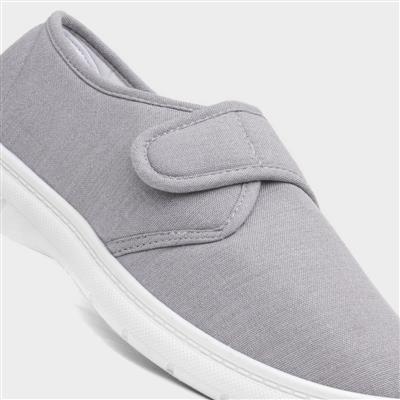 Broderick Mens Light Grey Canvas Shoe
