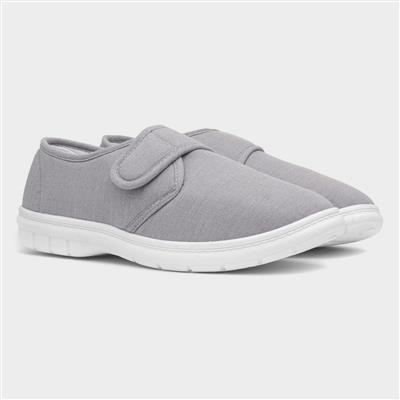 Broderick Mens Light Grey Canvas Shoe