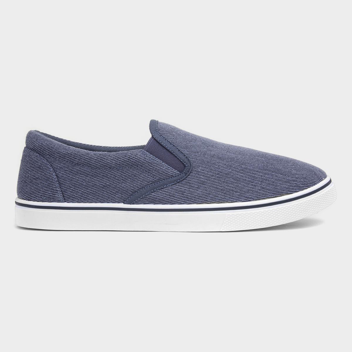 Bryce Mens Stonewash Blue Slip On Canvas