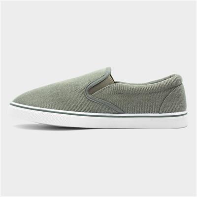 Bryce Mens Khaki Slip On Canvas