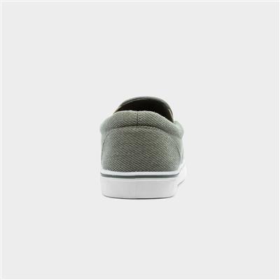 Bryce Mens Khaki Slip On Canvas