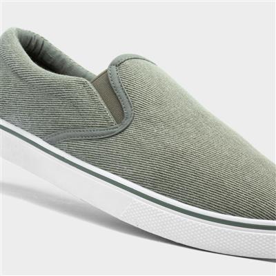 Bryce Mens Khaki Slip On Canvas
