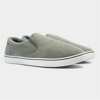 Bryce Mens Khaki Slip On Canvas