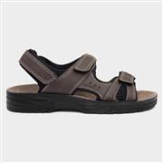 Red Fish Mens Easy Fasten Sandal in Brown (Click For Details)