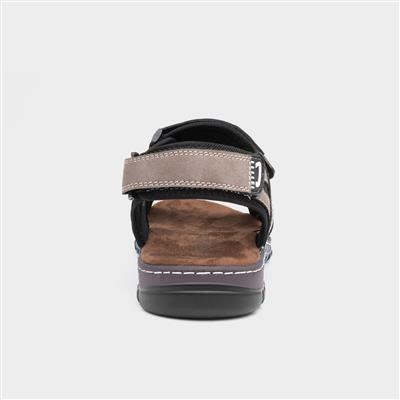 Edmund Mens Brown Sporty Easy Fasten Sandal