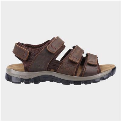 Brize Mens Brown Leather Sandal