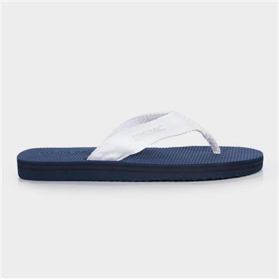 Mens Rico Flip Flop in Navy and White