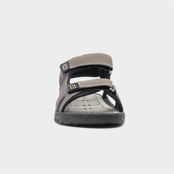 Mens Brown Easy Fasten Sport Sandal