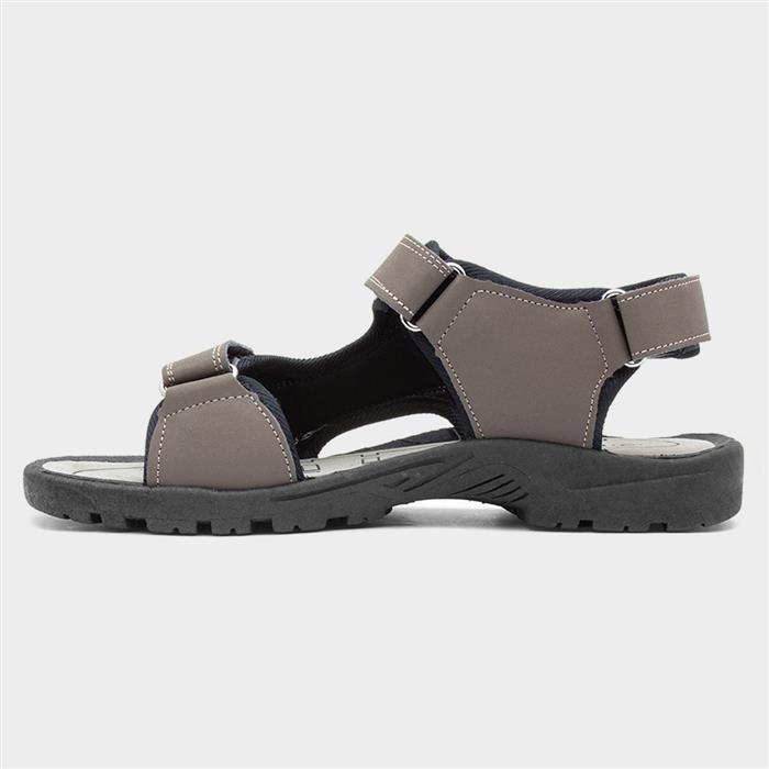 Mens Brown Easy Fasten Sport Sandal