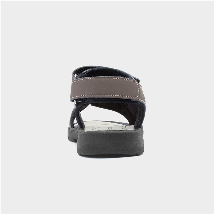 Mens Brown Easy Fasten Sport Sandal