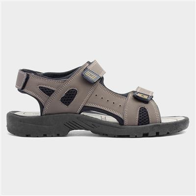 Edward Mens Brown Easy Fasten Sandal