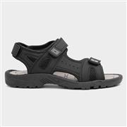 Red Fish Mens Black Easy Fasten Sandals (Click For Details)